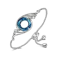 kate lynn pour femme bracelet chaîne ajustable en alliage de cristal cadeaux pour sa mère sa soeur cadeaux de noël de mariage cadeaux d'amitié cadeaux personnalisés boîte à bijoux