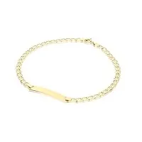 gioiapura bracelet avec plaque d'immatriculation pour homme collection or 750. bijou réalisé en or 750 (18 carats) de couleur jaune. taille : 21 cm. poids : 4 grammes environ. la référence est