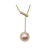 jyx pearl magnifique collier avec pendentif en perles de la mer du sud de 11,5 mm en or 18 carats, perle, perle