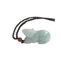 zhibo natural a goods collier avec pendentif rat en jade