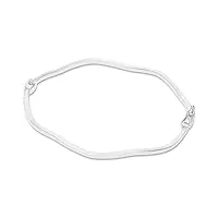gioiapura bracelet rigide pour femme, collection or 750, bijou réalisé en or 750 (18 carats) de couleur blanche. poids : 3,2 grammes environ. section : 2 mm. la référence est gp-s077850, or