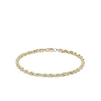 18 carats - bracelet corde en or jaune 750-3 mm de large.
