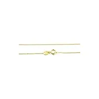 chaîne collier femme vénitien or jaune 18 carats longueur 50 cm épaisseur 1 mm - coffret cadeau - certificat de garantie - mondepetit