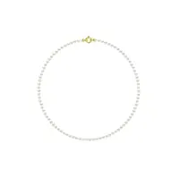 pearls & colors - collier véritables perles de culture d'eau douce rondes - coloris blanc naturel - qualité aaa+ - fermoir prestige or jaune - bijou femme