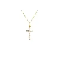mes-bijoux.fr pendentif croix or jaune 375/1000 et zirconium