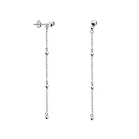 sofia milani - boucles d'oreilles pour femmes en argent 925 - boucles d'oreilles dangle avec motif en forme de boules - 20766
