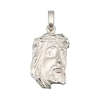 pendentif tête de jésus dieu fils christ 46x22mm argent 925