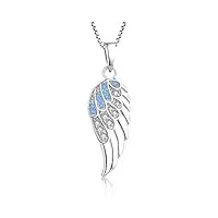 starchenie collier ailes d' ange argent 925 collier plume pendentif cadeau pour femme