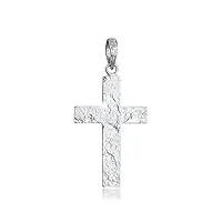 kuzzoi pendentif en forme de croix en argent sterling 925 massif pour colliers - 54 mm de haut - 7 g - qualité supérieure, argent