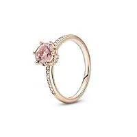 pandora ring 188289c01-54 bague rose en argent sterling pour femme