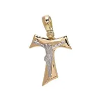 holyart croix tau pendentif or 18k christ 2,55 gr