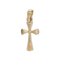 holyart croix pendentif arrondie double finition or 18k 1,98 gr