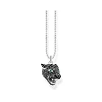 thomas sabo black cat collier pour femme en argent sterling 925 38-42 cm