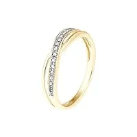 & you - alliance croisée - diamant 0.034 cts - disponible en or jaune et or blanc - bijou femme