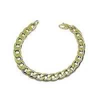 bracelet pour homme en or jaune 18 carats de 9 mm de large et 21 cm de long. fermoir mousqueton pour une sécurité maximale. 7.35 g d'or de 18 carats.
