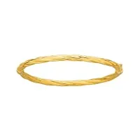 bracelet jonc torsade or jaune 18 carats 4 mm