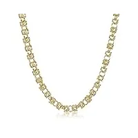 amberta collier maille royale pour femmes en argent 925/1000: 45 cm - plaqué or