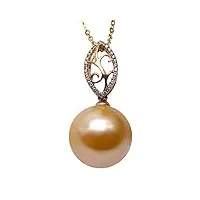 jyx pearl collier avec pendentif en or 14 carats avec perle de mer du sud 13 mm