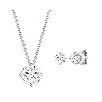 rafaela donata set collier + boucles d'oreilles pour femme en 925 argent sterling orné de cristaux swarovski®