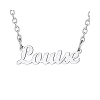 u7 collier prénom femme acier inoxydable chaîne pendentif louise rolo chain 45cm/1.5mm name necklace