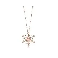 anazoz collier or rose 18 carats avec diamant flocon de neige fantastique bijoux personnalisé femme
