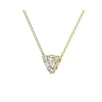 pendentif en forme de triangle serti de diamants ronds 0,30 ct en or jaune 18 carats