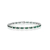 gin & grace argent 925 naturel bracelet emeraude pour les femmes
