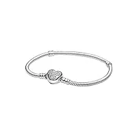 pandora dames argent sterling cœur oxyde de zirconium bracelet - 599299c01-20