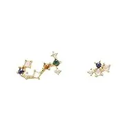 pdpaola - boucles d'oreilles scorpion - argent sterling 925 plaqué or 18 carats - bijoux pour femme