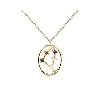 p d paola - collier capricorne - argent sterling 925 plaqué or 18 carats - bijoux pour femme