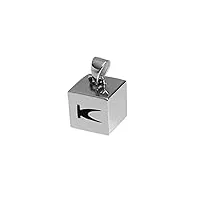 k jewels - cube, pendentif cube pour homme et femme en argent 925, bold line, made in italy, argent sterling