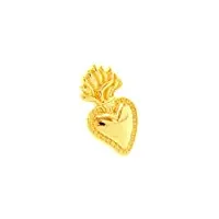 pendentif en or jaune 18 carats, 750, sacré cœur de jésus, longueur 17 mm. fabriqué en italie