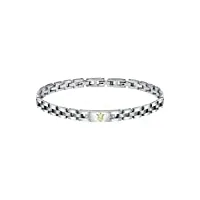 maserati bracelet homme, collection jewels, en acier, pvd or, diamants - jm221aty04