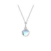 cuoka miracle collier de pierre de lune pour femmes 925 argent sterling arc-en-ciel synthétique collier de pierre de lune pierre de lune bijoux cadeaux pour filles enfants (b)