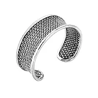 treasurebay bracelet à manchette en argent pour femme, grand bracelet tissé en argent sterling 925 pour femmes et filles…