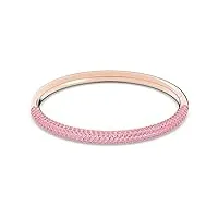 swarovski bracelet jonc stone, cristaux rose et placage de ton or rosé, taille s