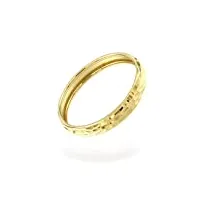 lucchetta - Éblouissante bague alliance en or véritable avec effet diamanté | disponible en tailles 50 à 62 | bijou de luxe made in italy pour femme (62)