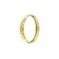 lucchetta - Éblouissante bague alliance en or véritable avec effet diamanté | disponible en tailles 50 à 62 | bijou de luxe made in italy pour femme (50)