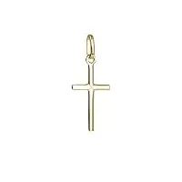 nklaus petite croix pendentif 333 or jaune crucifix 8 carats croix en or 18x9,5mm 8000