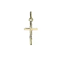 nklaus petite croix pendentif 333 or jaune crucifix 8 carats croix en or 20x10mm 8007