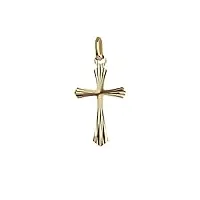 nklaus baptême croix pendentif 333 or jaune crucifix 8 carats croix en or 22x12mm 8010