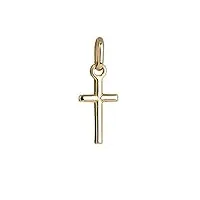 nklaus croix petit pendentif 333 or jaune crucifix 8 carats croix en or 15x7,5mm 7999