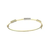 bracelet fantaisie en or 18 carats avec zircons pour femme
