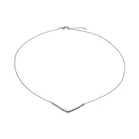 boccia collier pour femme - couleur argent poli - 45 cm - 08046-03, 45 cm, titane, diamant