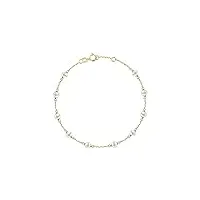 cleor bracelet en or 375/1000 jaune et perle de culture blanche