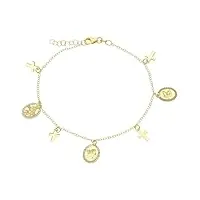 gioiapura bracelet femme collection or 750 bijoux en or 18 carats jaune bracelet religieux taille: 19 cm et poids: 2,4 grammes environ. la référence est gp-s252586, 19 cm, or