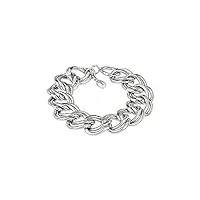 breil - women's bracelet hyper collection tj3040 - bijoux pour femme - bracelet en acier pour femme, avec finition miroir, argent - longueur réglable jusqu'à 21 cm