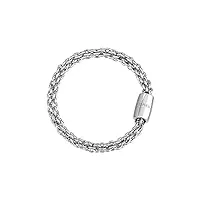 breil - women's bracelet magnetica system collection tj3046 - bijoux pour femme - bracelet en acier poli pour femme, avec une chaîne entrelacée - longueur maxi 19 cm