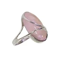 artipol bague quartz rose véritable fabr. européenne style français - bijoux en argent rhodié - réf. 34-23 - taille 55