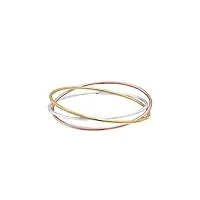 elli bracelet de qualité supérieure pour femme - triple entrelacement - classique - tricolore - en argent sterling 925 plaqué or rose, 200, argent sterling